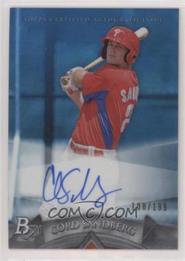 2014 Bowman Platinum - Autographed Prospects - Blue Refractor #AP-CS - Cord Sandberg /199