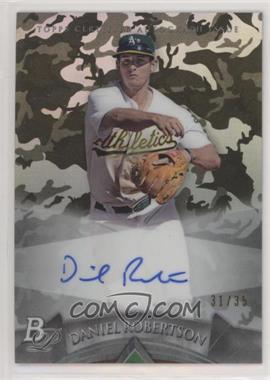 2014 Bowman Platinum - Autographed Prospects - Camo #AP-DR - Daniel Robertson /35