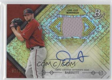 2014 Bowman Platinum - Autographed Relics - Canary Diamond Refractor #AR-JB - Jake Barrett /15