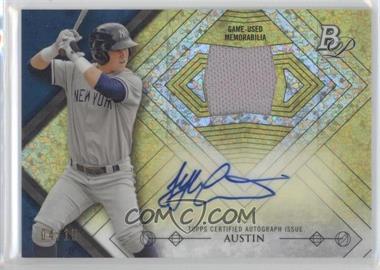 2014 Bowman Platinum - Autographed Relics - Canary Diamond Refractor #AR-TA - Tyler Austin /15