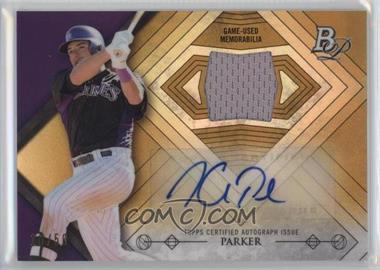 2014 Bowman Platinum - Autographed Relics - Gold Refractor #AR-KP - Kyle Parker /50