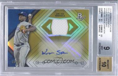 2014 Bowman Platinum - Autographed Relics - Gold Refractor #AR-KS - Keyvius Sampson /50 [BGS 9 MINT]