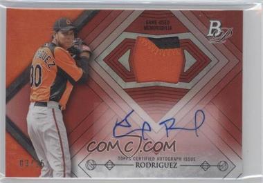 2014 Bowman Platinum - Autographed Relics - Red Refractor #AR-ER - Eduardo Rodriguez /25