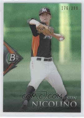 2014 Bowman Platinum - Chrome Prospects - Emerald #BPCP32 - Justin Nicolino /399