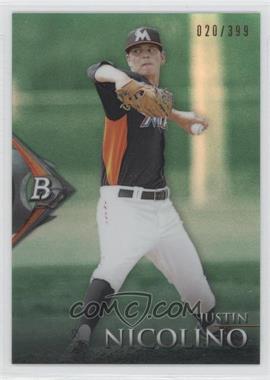 2014 Bowman Platinum - Chrome Prospects - Emerald #BPCP32 - Justin Nicolino /399