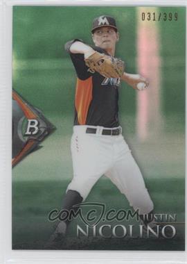 2014 Bowman Platinum - Chrome Prospects - Emerald #BPCP32 - Justin Nicolino /399