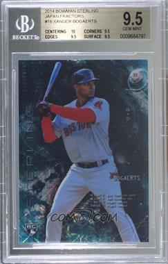 2014 Bowman Sterling - [Base] - Japan-Fractor #18 - Xander Bogaerts /25 [BGS 9.5 GEM MINT]