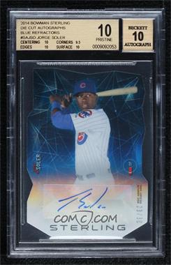 2014 Bowman Sterling - Die-Cut Autographs - Blue Refractor #SA-JSO - Jorge Soler /30 [BGS 10 PRISTINE]