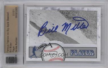 2014 Famous Fabrics Ink Big Apple Baseball - Player Cut Autograph #_BIMI - Bill Miller /1 [Cut Signature]