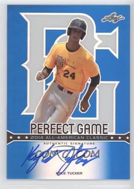 2014 Leaf Metal Draft - Perfect Game Autographs - Blue Prismatic #PGM-KT1 - Kyle Tucker /25