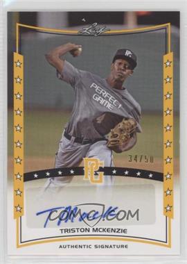 2014 Leaf Perfect Game Showcase - Autographs - Gold #A-TMK - Triston McKenzie /50