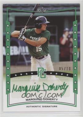 2014 Leaf Perfect Game Showcase - Autographs - Green #A-MD1 - Marquise Doherty /10