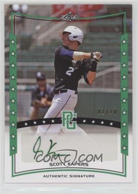 2014 Leaf Perfect Game Showcase - Autographs - Green #A-SK1 - Scott Kapers /10