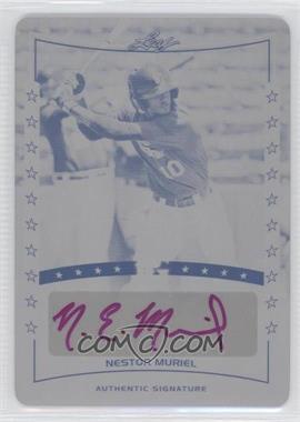 2014 Leaf Perfect Game Showcase - Autographs - Printing Plate Black #A-NM1 - Nestor Muriel /1