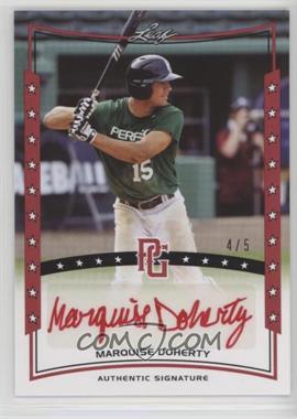 2014 Leaf Perfect Game Showcase - Autographs - Red #A-MD1 - Marquise Doherty /5