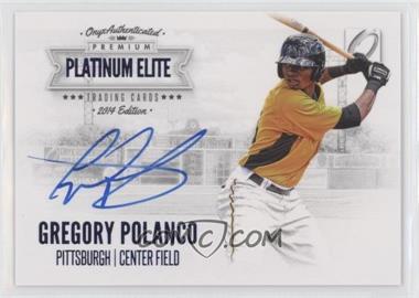 2014 Onyx Platinum Elite - [Base] - Blue Autographed #PE-GP - Gregory Polanco /200