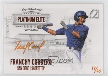 2014 Onyx Platinum Elite - [Base] - Orange Autographed #PE-FC - Franchy Cordero /25