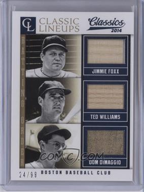 2014 Panini Classics - Classic Lineups #19 - Dom DiMaggio, Jimmie Foxx, Ted Williams /99