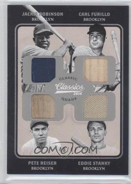 2014 Panini Classics - Classic Quads - Jerseys #12 - Jackie Robinson, Carl Furillo, Eddie Stanky, Pete Reiser /47