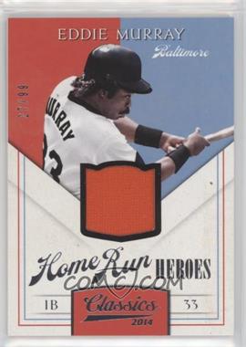 2014 Panini Classics - Home Run Heroes - Jerseys #9 - Eddie Murray /99