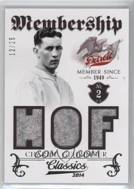 2014 Panini Classics - Membership Materials HOF #16 - Charlie Gehringer /25