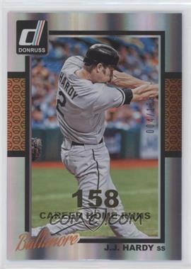 2014 Panini Donruss - [Base] - Gold Career Stat Line #130 - J.J. Hardy /158