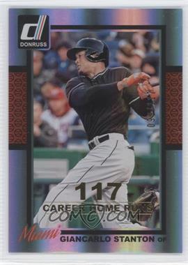 2014 Panini Donruss - [Base] - Gold Career Stat Line #132 - Giancarlo Stanton /117