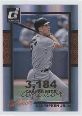 2014 Panini Donruss - [Base] - Gold Career Stat Line #198 - Cal Ripken Jr. /400