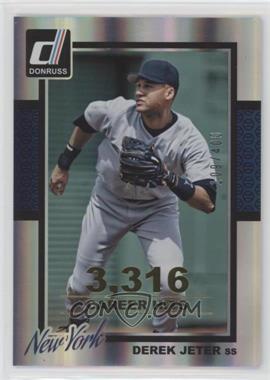 2014 Panini Donruss - [Base] - Gold Career Stat Line #318 - Derek Jeter /400