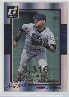 2014 Panini Donruss - [Base] - Gold Career Stat Line #318 - Derek Jeter /400