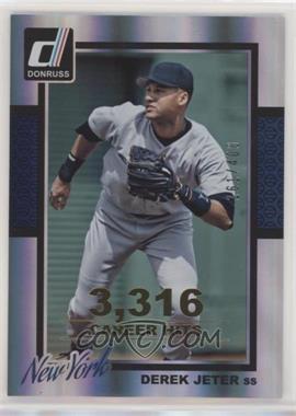 2014 Panini Donruss - [Base] - Gold Career Stat Line #318 - Derek Jeter /400