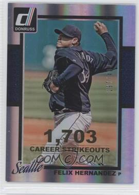 2014 Panini Donruss - [Base] - Gold Career Stat Line #75 - Felix Hernandez /400