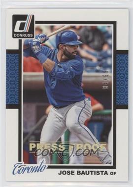 2014 Panini Donruss - [Base] - Press Proof Gold #353 - Jose Bautista /99