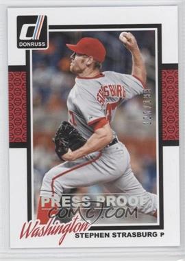 2014 Panini Donruss - [Base] - Press Proof Silver #124 - Stephen Strasburg /199