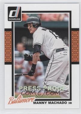 2014 Panini Donruss - [Base] - Press Proof Silver #125 - Manny Machado /199