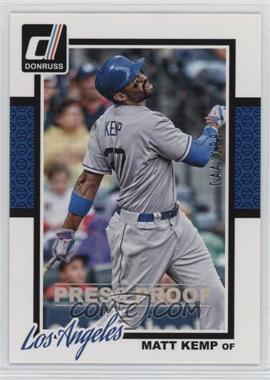 2014 Panini Donruss - [Base] - Press Proof Silver #147 - Matt Kemp /199