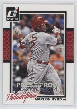 2014 Panini Donruss - [Base] - Press Proof Silver #151 - Marlon Byrd /199