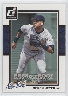 2014 Panini Donruss - [Base] - Press Proof Silver #318 - Derek Jeter /199 [EX to NM]