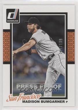 2014 Panini Donruss - [Base] - Press Proof Silver #332 - Madison Bumgarner /199