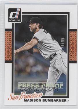 2014 Panini Donruss - [Base] - Press Proof Silver #332 - Madison Bumgarner /199