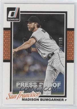 2014 Panini Donruss - [Base] - Press Proof Silver #332 - Madison Bumgarner /199