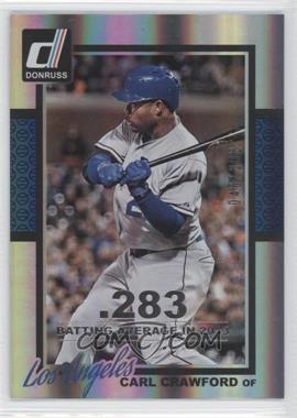 2014 Panini Donruss - [Base] - Silver Season Stat Line #176 - Carl Crawford /283