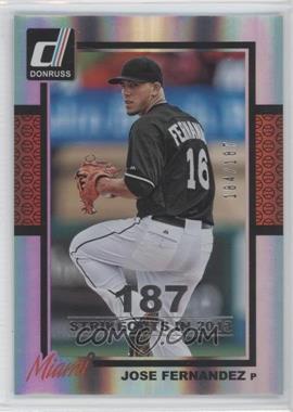 2014 Panini Donruss - [Base] - Silver Season Stat Line #308 - Jose Fernandez /187