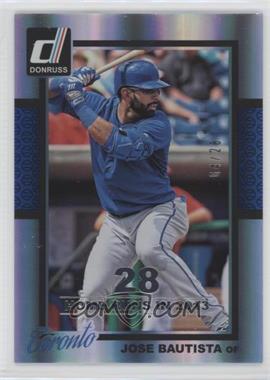 2014 Panini Donruss - [Base] - Silver Season Stat Line #353 - Jose Bautista /28