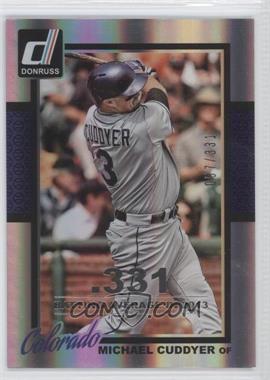 2014 Panini Donruss - [Base] - Silver Season Stat Line #55 - Michael Cuddyer /331