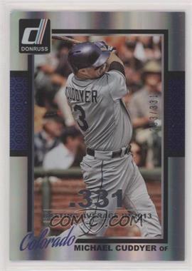 2014 Panini Donruss - [Base] - Silver Season Stat Line #55 - Michael Cuddyer /331