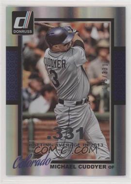 2014 Panini Donruss - [Base] - Silver Season Stat Line #55 - Michael Cuddyer /331