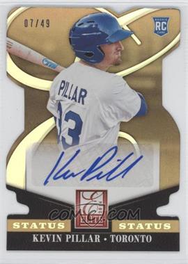 2014 Panini Donruss - Elite Signatures - Status Gold Die-Cut #86 - Kevin Pillar /49