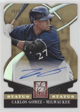 2014 Panini Donruss - Elite Signatures - Status Gold Die-Cut #9 - Carlos Gomez /25