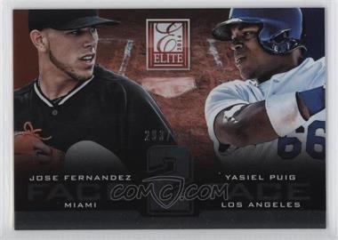 2014 Panini Donruss - Face to Face #4 - Jose Fernandez, Yasiel Puig /999